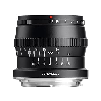 【中古】(人並み外れたに好いたらしい)TTArtisan 50粍 f/1.2 C RFマウント APS-C 黒いこと 銘匠光学