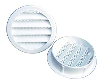 【中古】【非常に良い】(white) - 7.6cm Round Maurice Franklin Plastic Louvred Vent|IINEX