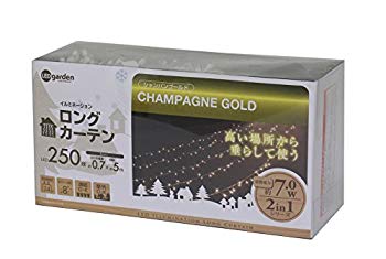 【中古】タカショー イルミネーション ロングカーテン 250球 シャンパンゴールド 9jupf8b|IINEX