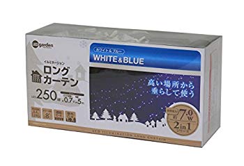 【中古】タカショー イルミネーション ロングカーテン 250球 ホワイト/ブルー 9jupf8b｜IINEX