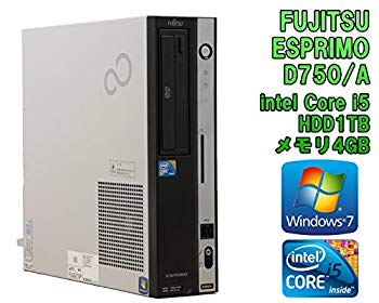 【中古】【大容量HDD■初期設定済!★中古デスクトップパソコン】富士通 ESPRIMO D750/A Windows7 Core i5 650 3.20GHz メモリ4GB HDD1TB 2zzhgl6|IINEX