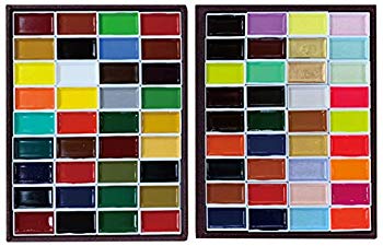 【中古】【非常に良い】吉祥 日本画用絵具 角顔彩上製 72色 d2ldlup｜IINEX