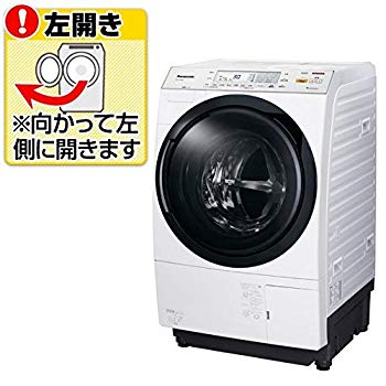 【中古】【非常に良い】パナソニック 10.0kg ドラム式洗濯乾燥機【左開き】クリスタルホワイトPanasonic エコナビ　温水即効泡洗浄 NA-VX8600L-W w17b8b5｜IINEX