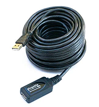 【中古】【非常に良い】Plugable USB 2.0 10 メートル アクティブ延長ケーブル(タイプA オス- タイプA メス) wgteh8f|IINEX