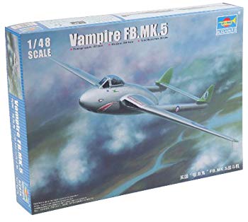【中古】【非常に良い】トランペッター 1/48 デ・ハビランド ヴァンパイア FB.5 プラモデル rdzdsi3｜IINEX