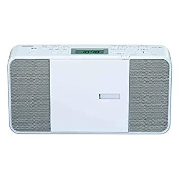 【中古】東芝 CDラジオ TY-C251(W) コンパクト スリム ボディー 縦型 ワイドFM 対応 外形寸法 280&times;149&times;63mm 質量 約1.2kg｜IINEX