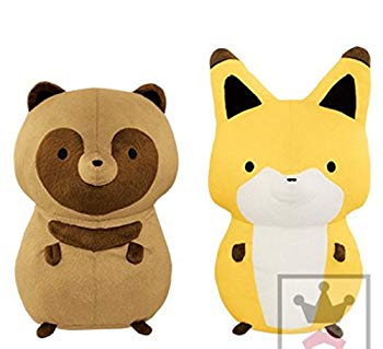 【中古】タヌキとキツネ でっかいぬいぐるみ 2種セット dwos6rj|IINEX