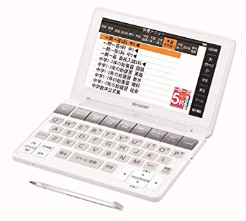 【中古】【非常に良い】シャープ カラー電子辞書Brain 中学生モデル ホワイト系 PW-SJ1-W 9jupf8b｜IINEX