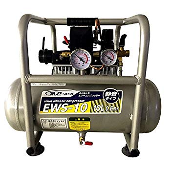 【中古】シンセイ オイルレスエアーコンプレッサー 静音タイプ 10L EWS-10 qqffhab|IINEX