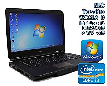 【中古】【初期設定済!★中古ノートパソコン!】NEC VersaPro VK22LX-D Windows7 15.6インチ Core i3 2330M 2.20GHz メモリ4GB HDD250GB【安心の90日保証 2zzhgl6|IINEX