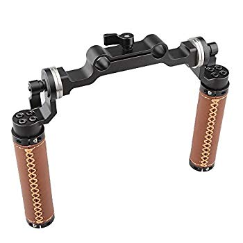 【中古】camvate ArriスタイルロゼットHandgrips for 15?mmロッドクランプRailblock DSLRハンドルショルダーリグ(レザーグリップ) n5ksbvb｜IINEX