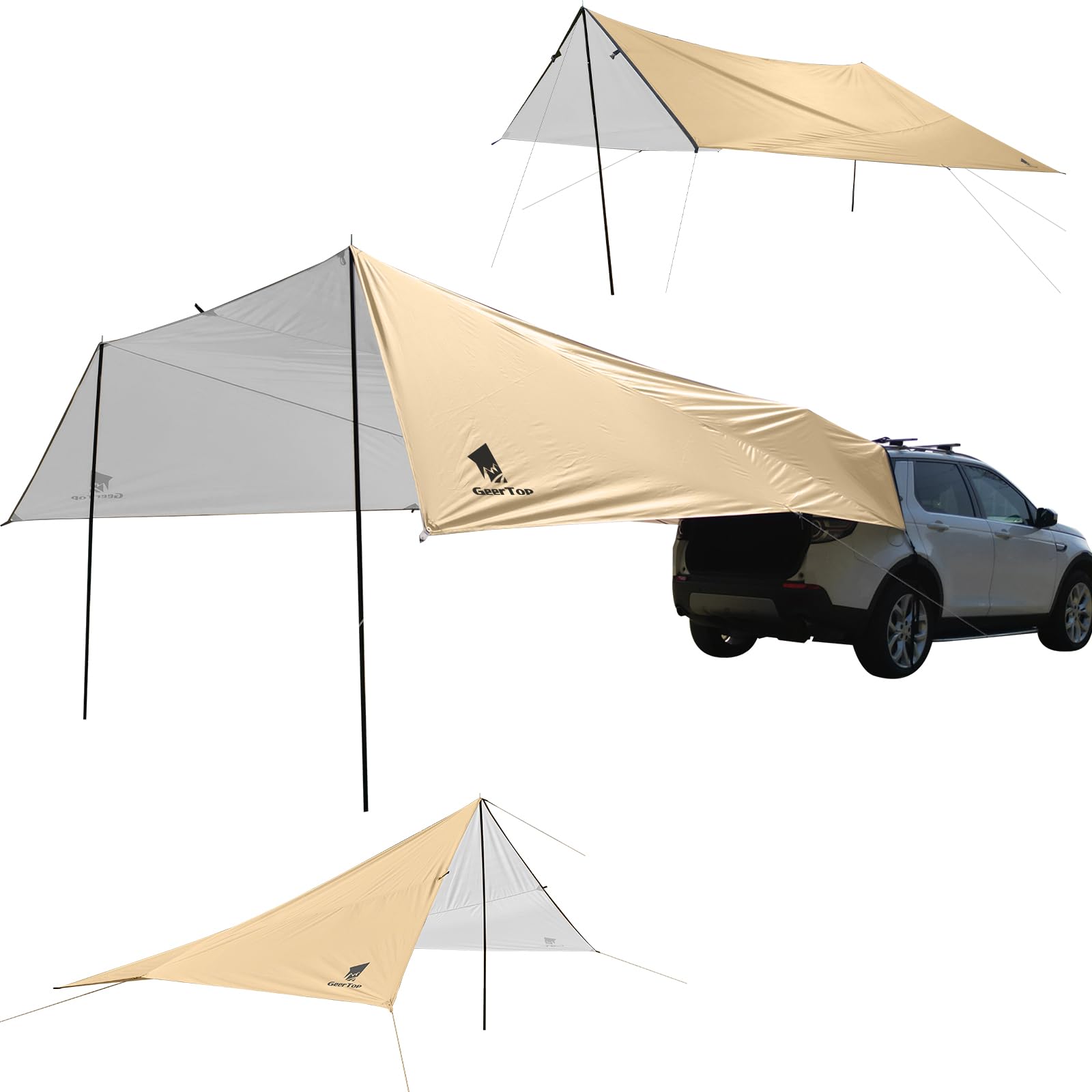 gear top カーサイドタープ 1度だけ使用 Amazon | Geer Top カーサイドタープ 車用 リアゲートタープ