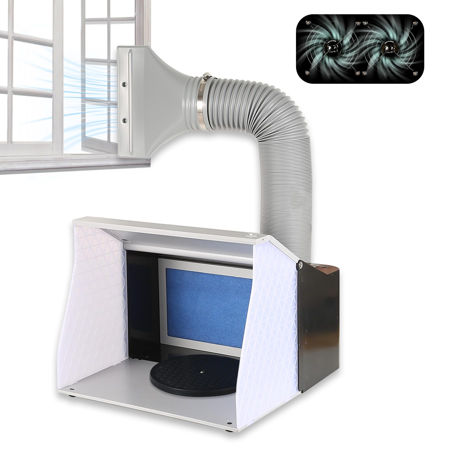 楽天市場】【送料無料】Anesty ADFSPB-01B 塗装ブース 2基フアン LED