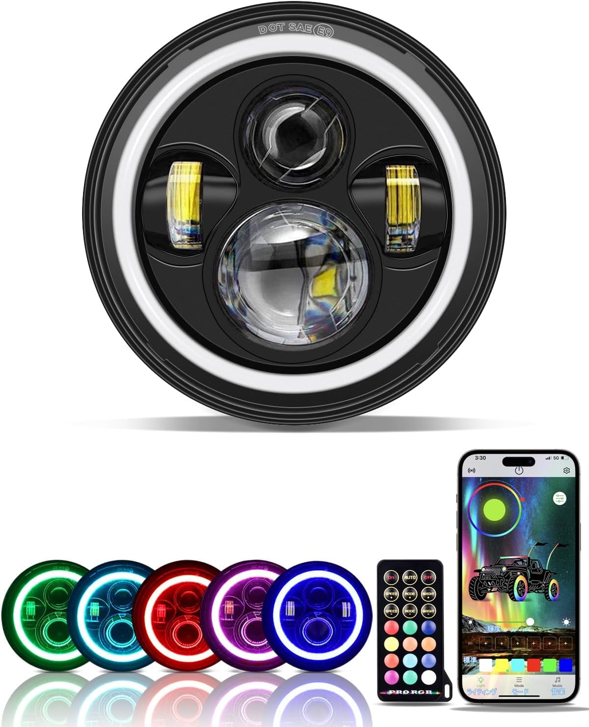 楽天市場】BLIAUTO C2 LED 7インチヘッドライト リングDRL ウインカー