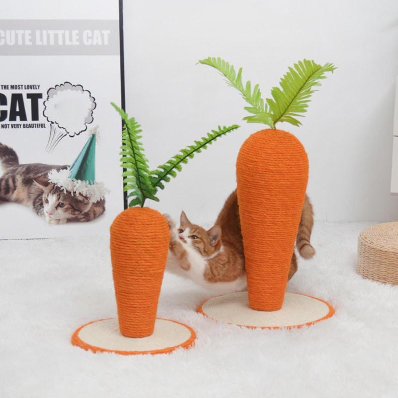 麻ロープ猫スクラッチポストのおもちゃ研削爪ペット猫ニン形状diyクラフト難問タワー猫登山フレーム子猫と小猫