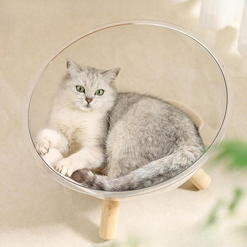 宇宙カプセル型猫用ベッド.設備.透明装飾品.家具