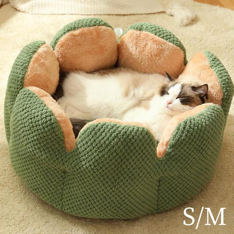 かわいいペット用ベッド.柔らかい猫用ベッド 抱きしめたくなるキティ 子犬 寝袋 子猫 居心地の良い 小型犬 巣 ベッド ウォーマー キャットハウス 居心地の良い ペット クッション ベッド