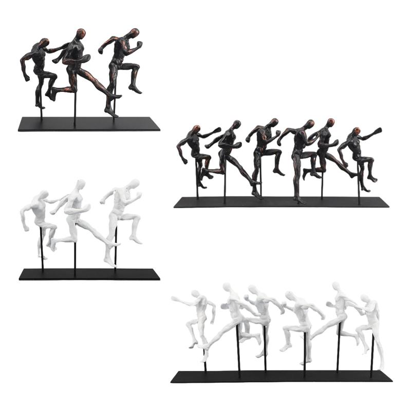 ランニングフィギュア彫刻陸上競技フィギュアモダンな絶妙な技量アートスポーツ置物玄関ホテル屋内用