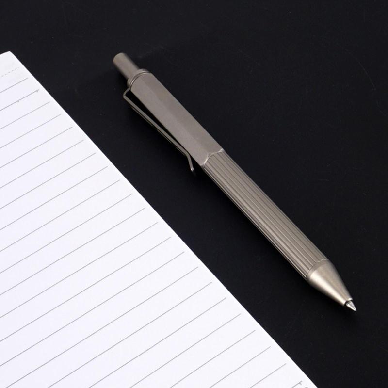 格納式ボールペン チタン合金用品 学校オフィス用ボルトアクションペン