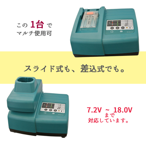 【楽天市場】マキタ（makita) 7.2V～18Vバッテリー対応 互換マルチ充電器 【あす楽対応】【送料無料】 | 電動工具 バッテリー