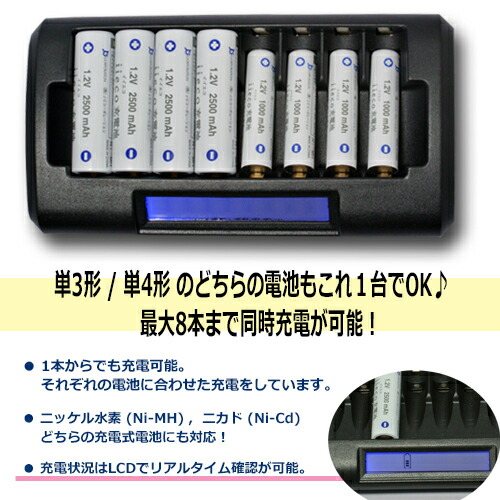 楽天市場 Iieco 充電器 Rm 33 充電池 単3 単4 等にも対応 あす楽対応 送料無料 充電機 急速 電池充電器 単4充電器 急速 充電器 急速充電 ニッケル水素電池 ニカド 電池 専用充電 単3形 単4形 充電 充電電池 単三 単四 充電式電池 乾電池 ｉｉｓｈｏｐ