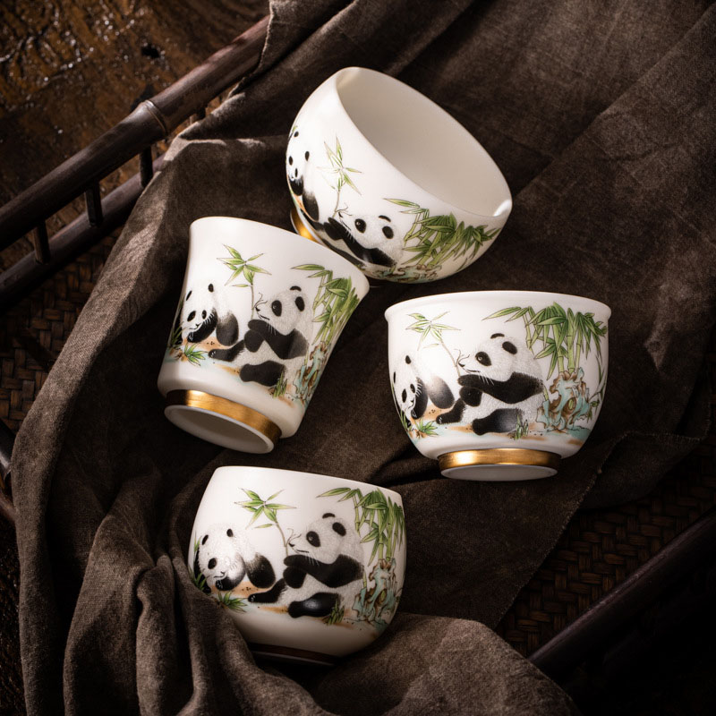 楽天市場】【茶器/茶道具 抹茶茶碗】 色絵茶碗 パンダ 八木海峰