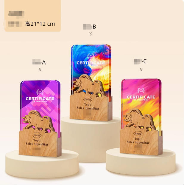 21*12cm 文字彫刻無料 クリスタルトロフィー 完全オリジナルデザイン オリジナルトロフィー 透明度 仕上がり 年配 記念 企業 大切な方 団体 年間表彰 イベント用 イメージキャラクター イメージアップ