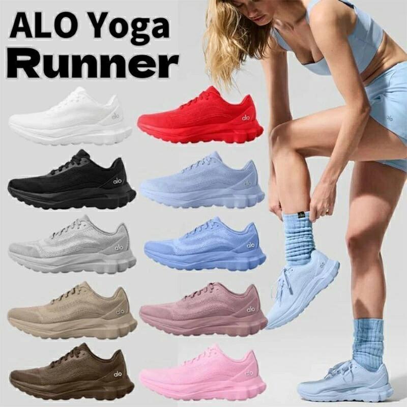 Alo Yoga Alo Yoga スニーカー 靴 矢瑜伽 ALO Runner 走者 韓流偶像着付ける 大使 置き目とり捨てる ロゴタイプ メンズ レディース ユニ一発やる