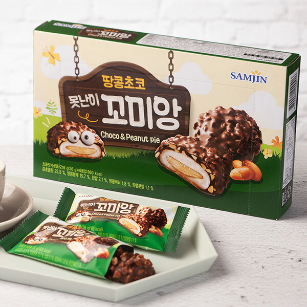 楽天市場】SAMJIN チョコ餅パイ・アップグレード ピーナッツ