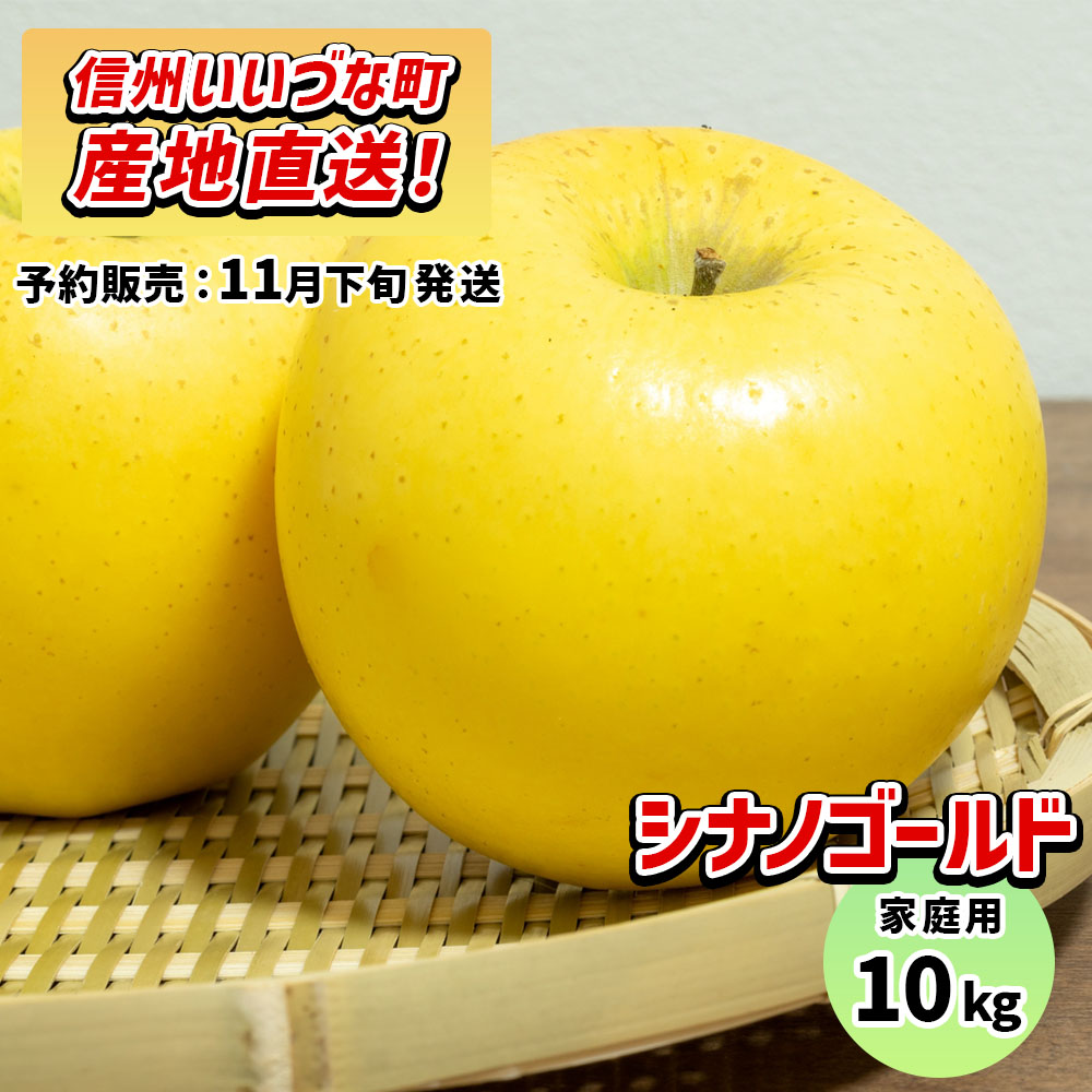 市場 りんご 長野県飯綱町 3980円以上送料無料 11月下旬発送 予約販売 長野県飯綱町産 送料無料 いいづなファーム シナノゴールド 10kg