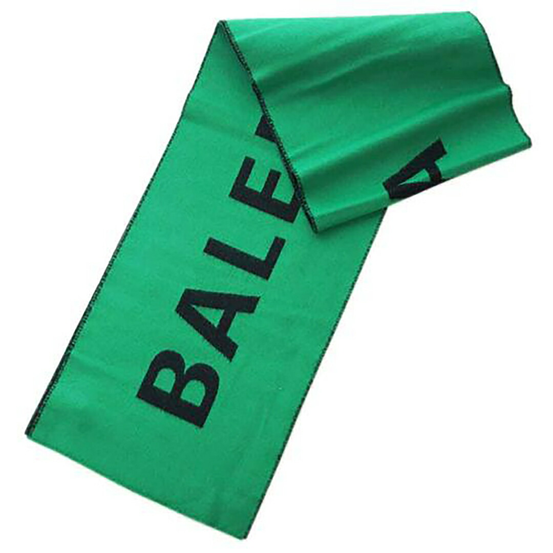 BALENCIAGA ストール 大判 緑 BALENCIAGA 緑 ロゴマフラー