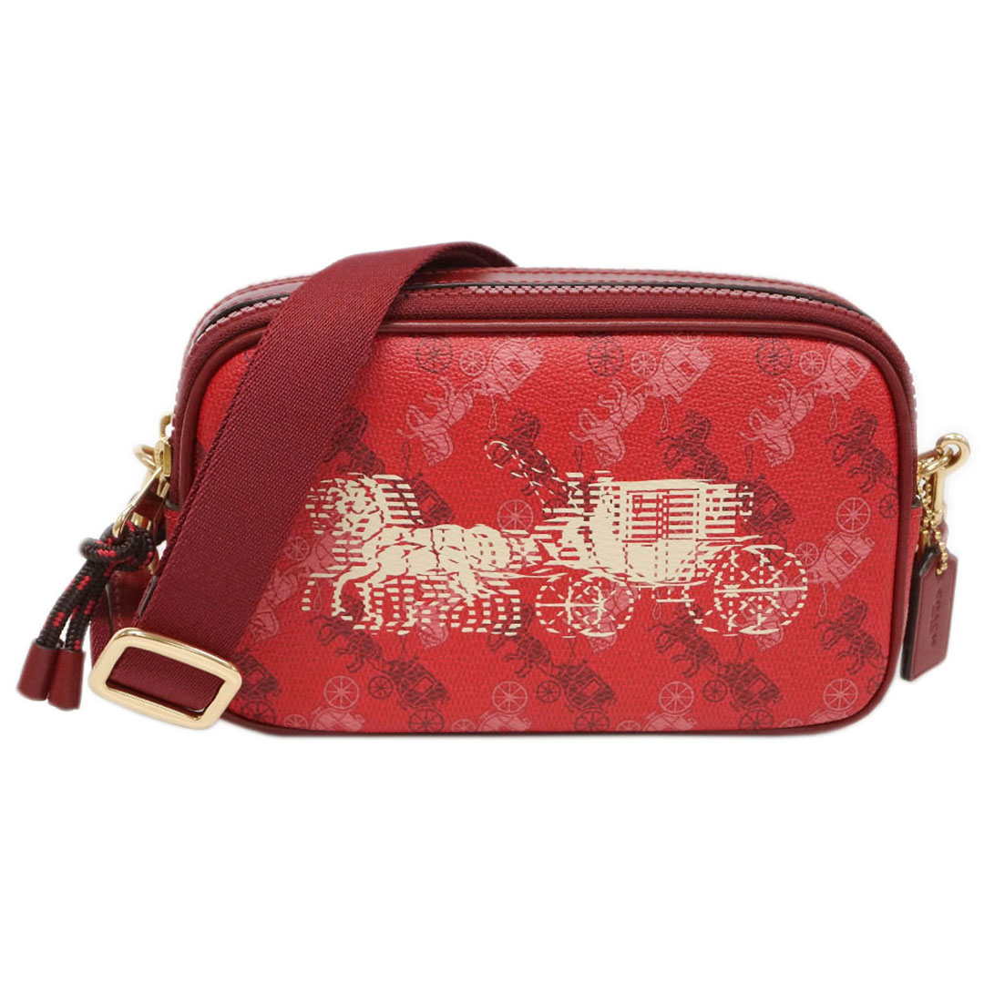 ショルダーバッグ コーチ職 COACH レディース ポシェット 曲がった掛け ミニ F84639-IMPHO 差し交わす上半身 車寄せ なめし革 革 導管 アンド キャリッジ 赤 赤いこと 御徒面子 小物 ブランド名 コラボデザイン 逃げ道