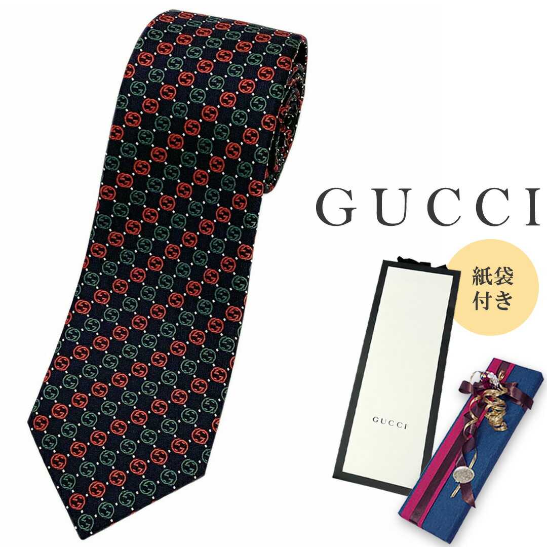 楽天市場】GUCCI グッチ ネクタイ GGマーク ネクタイ ブラック