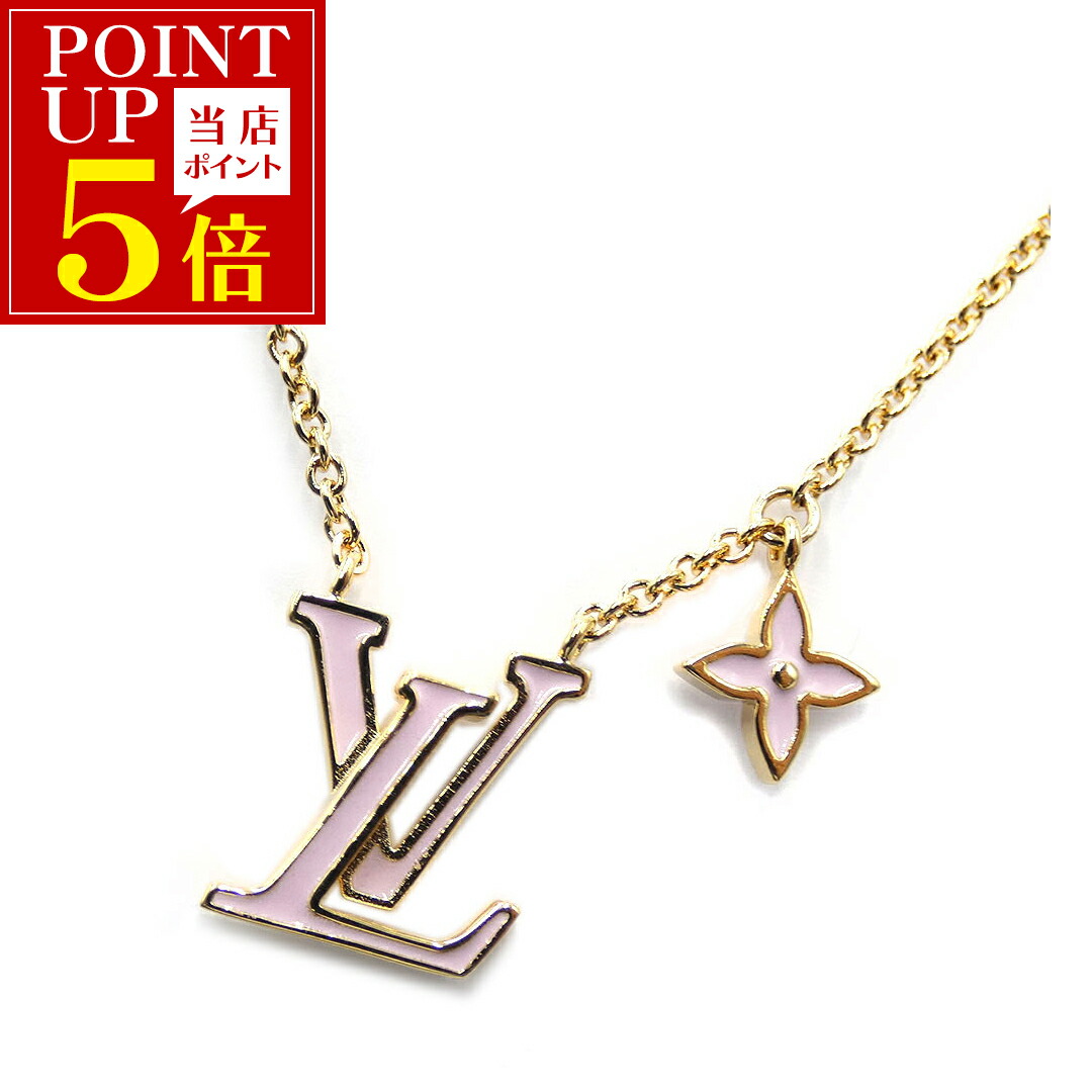 ルイヴィトン ネックレス ゴールド　ナノグラム LV ロゴ ルイヴィトンナノグラムネックレス ネームタグモチーフ ゴールド