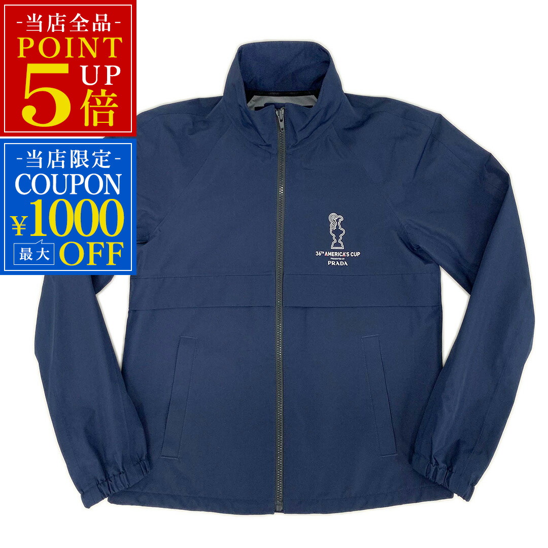 美品　PRADA プラダ　ネイビー ブルゾン　ジャンパー　ジャケット 楽天市場】プラダ PRADA アウター ネイビー シングルブレスト
