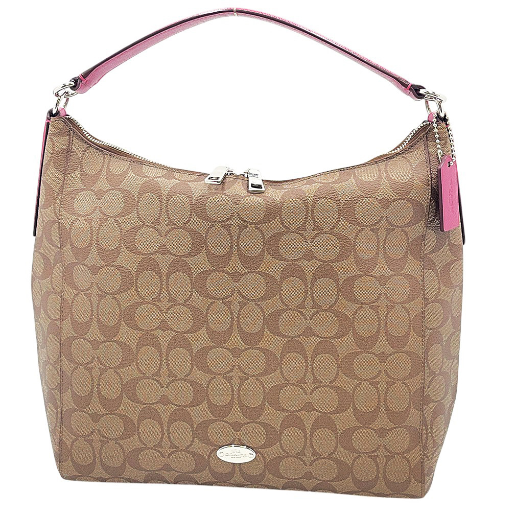 中古 トートバッグ コーチ職 COACH レディース 肩かけ A4 一肩先 F34910 書き判 なめし革 革 赤銅色 サクラ色 御徒面子 ブランド名