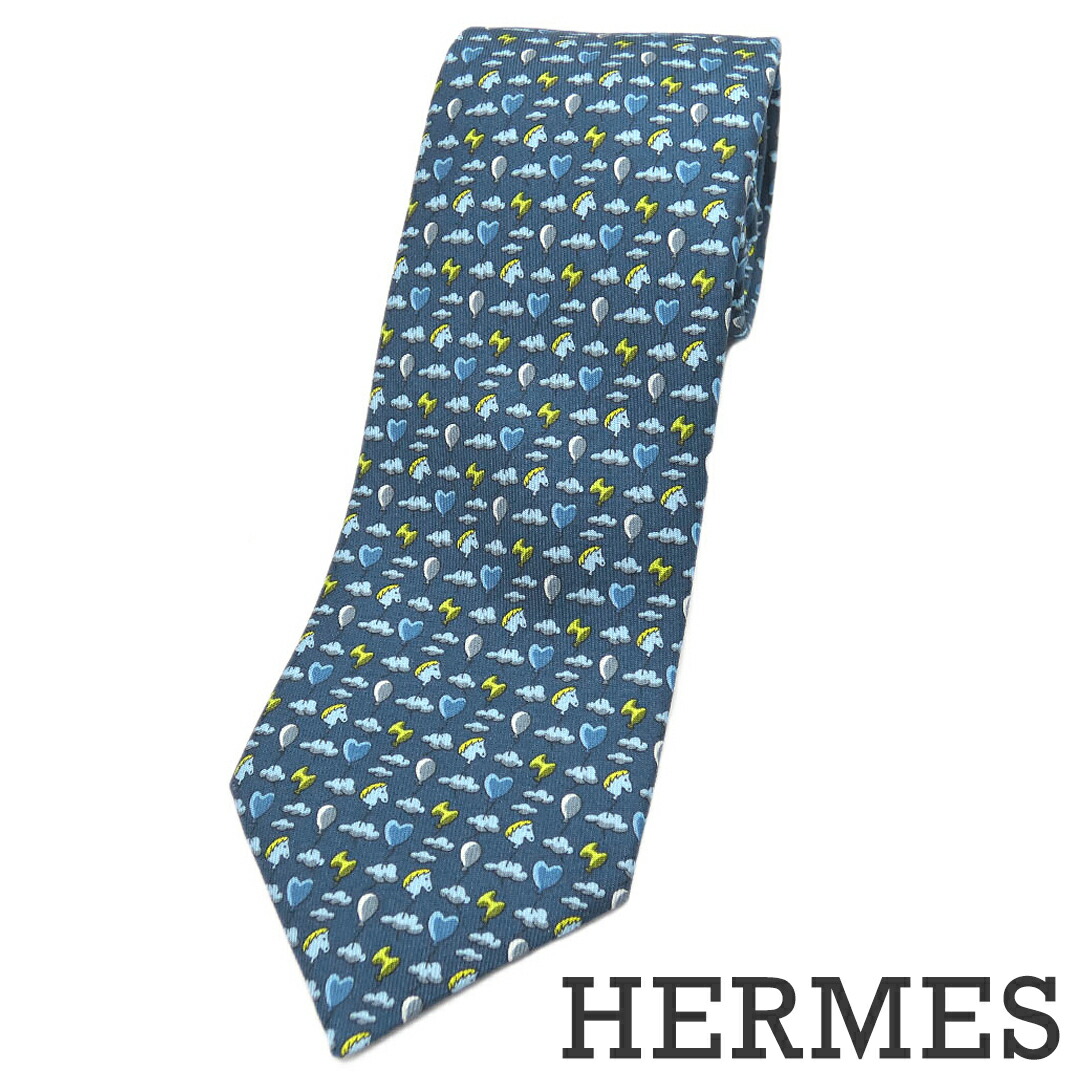 楽天市場】HERMES エルメス シルク素材 ネクタイ 剣先幅9cm あしか