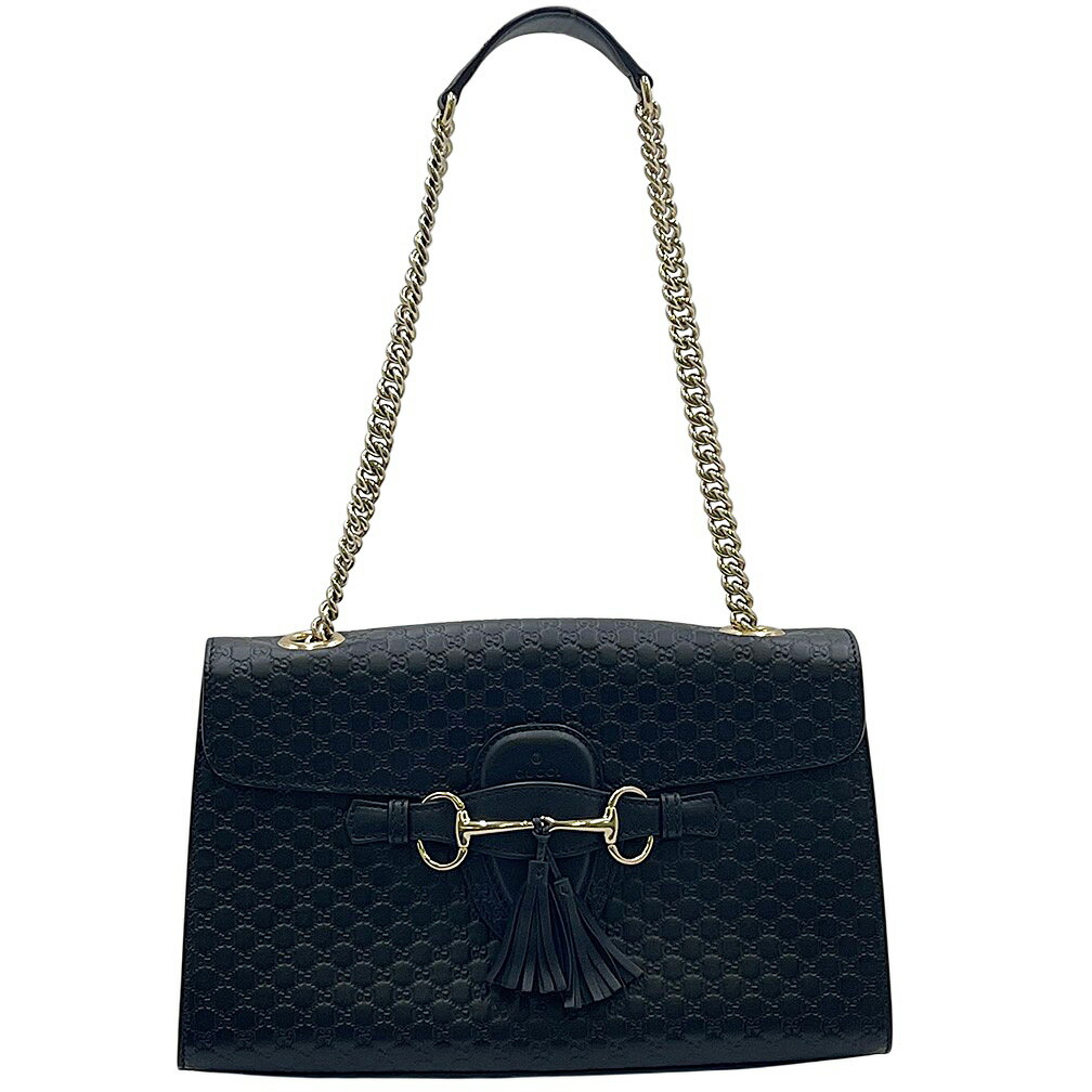 GUCCI ブラックショルダーバッグ タッセル付き 楽天市場】GUCCI グッチ マイクログッチシマ エミリー