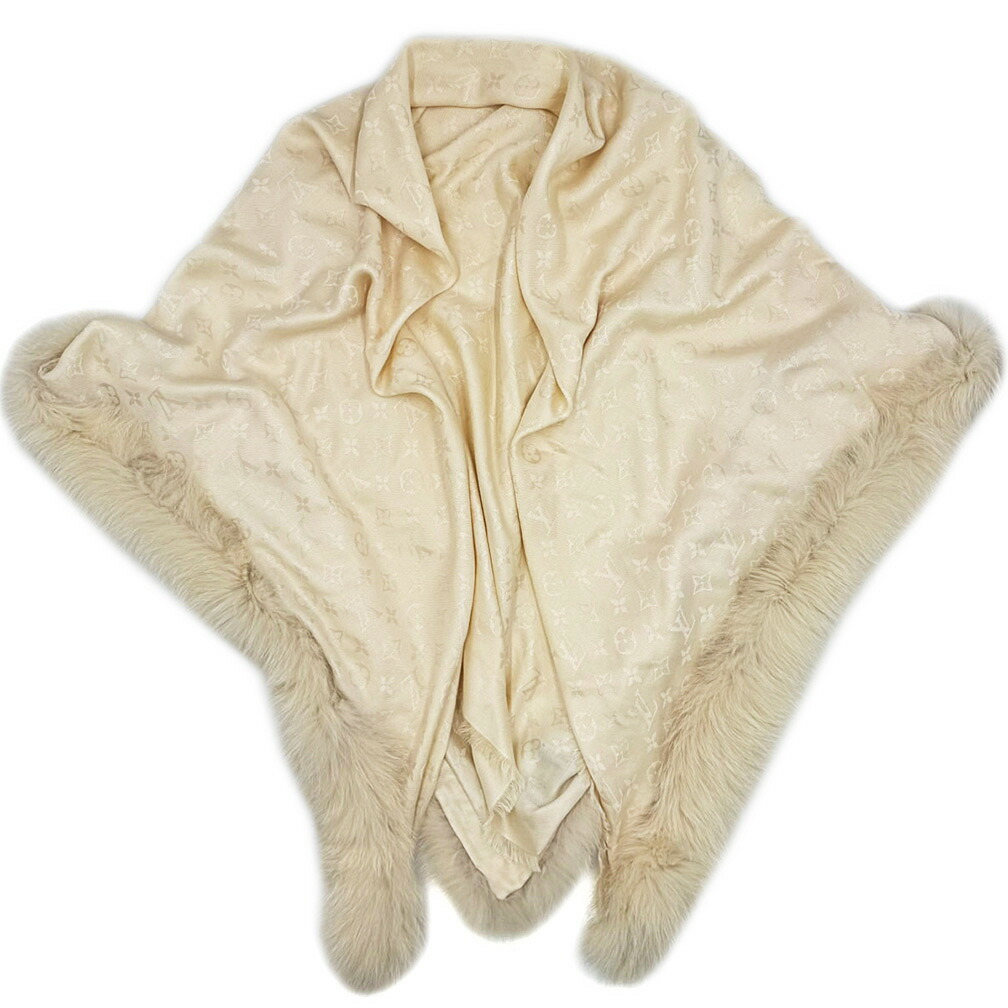 ルイ・ヴィトン モノグラム ストール LOUIS VUITTON ルイヴィトン モノグラム シルク×ウール ストール