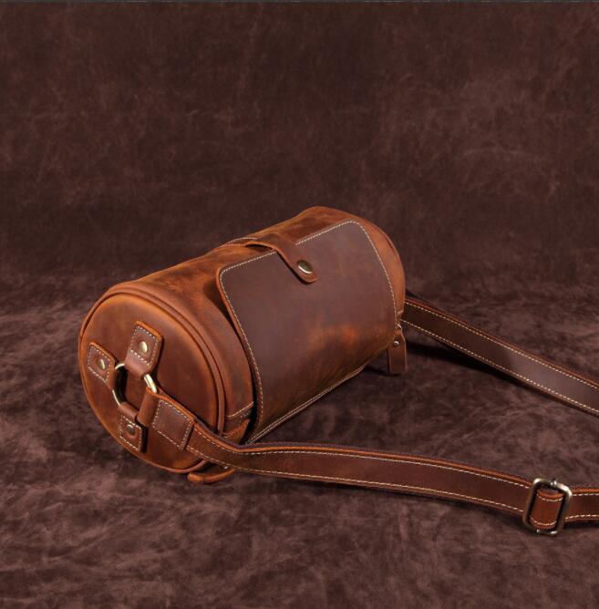 楽天市場】新作☆牛革機関車バッグ枕円筒バッグ男性本革カジュアル