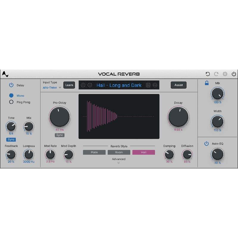 Vocal Reverb (アンタレス)(プラグインソフト)(オンライン納品) Antares (新品) 16,783円