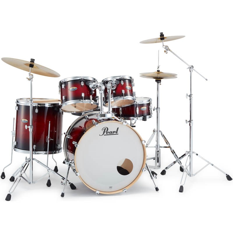 Decade Maple スタンダードサイズ ドラムフルセット w/SABIAN SBR シンバルセット [DMP825S/C-D + SBR-PFSET]【カラー：#261 Gloss Deep Red Burst】【お取り寄せ品】 Pearl (新品)｜イケベ楽器ショップ