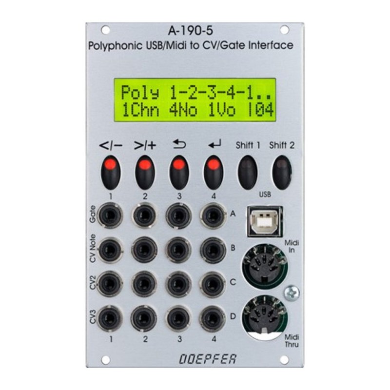 (メーカー直送品)A-190-5 USB MIDI Polyphonic CV / Gate Interface DOEPFER (新品)｜イケベ楽器ショップ