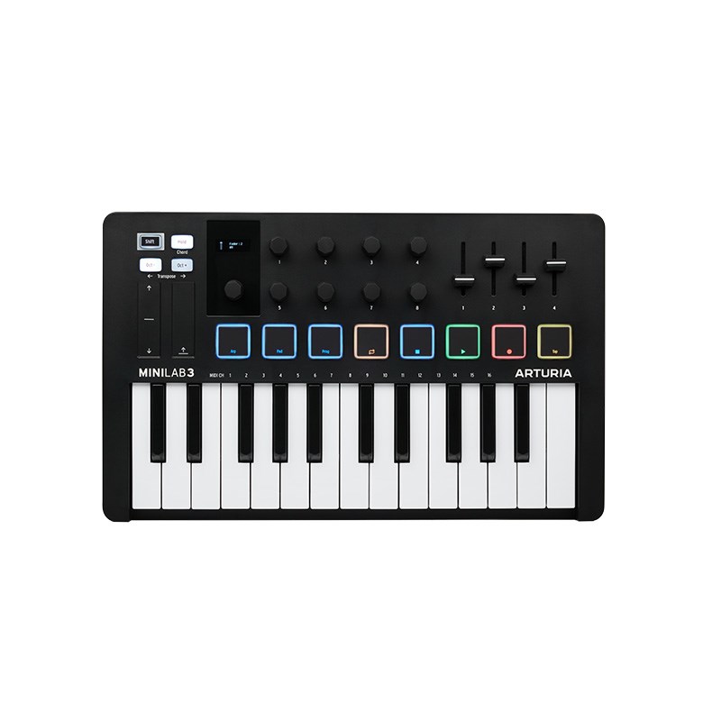 MINILAB 3 BK 【NKS対応製品・Komplete 15 Select無償提供】(25鍵・USB・MIDIキーボード)(アートリア) Arturia (新品)