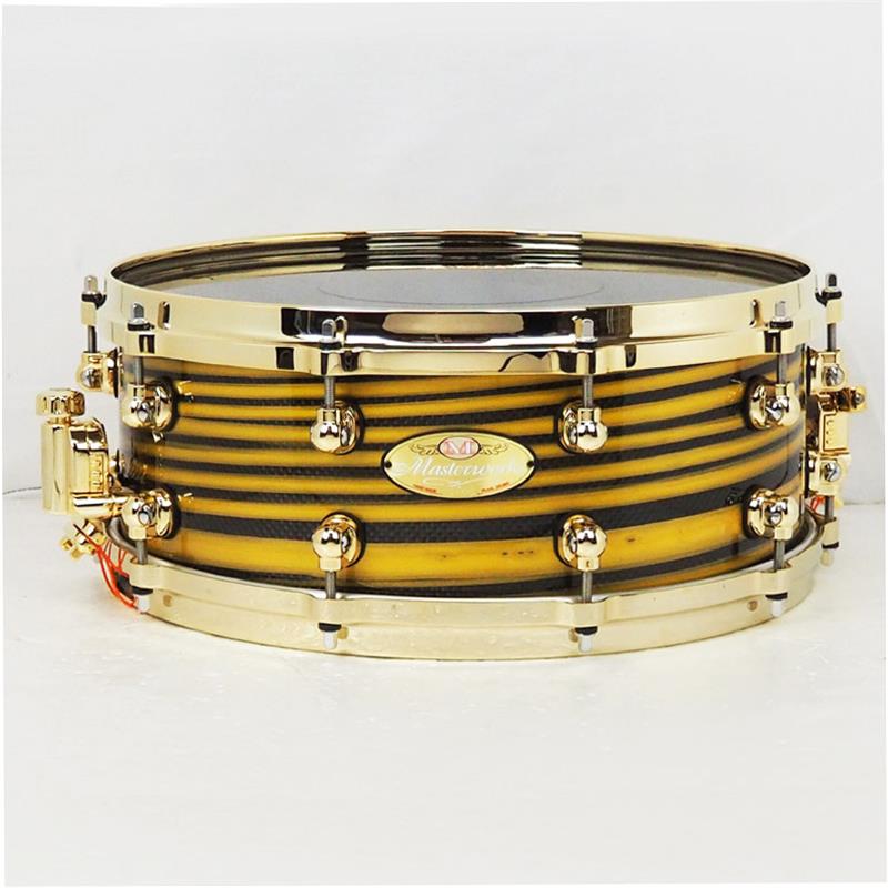 Masterworks Snare Drum 14x5.5 -Gold Swirl on Black Carbon-【イケベ楽器店創業50周年記念モデル】 Pearl (新品)|イケベ楽器ショップ