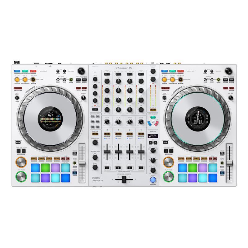翌日配達 DDJ-FLX10-W 【ご購入特典 / LT-100B SILVER PCスタンドプレゼント!】【無償ダウンロード版rekordbox/Serato DJ Pro対応】【パイオニアディージェー】 Pioneer DJ (新品)|イケベ楽器ショップ
