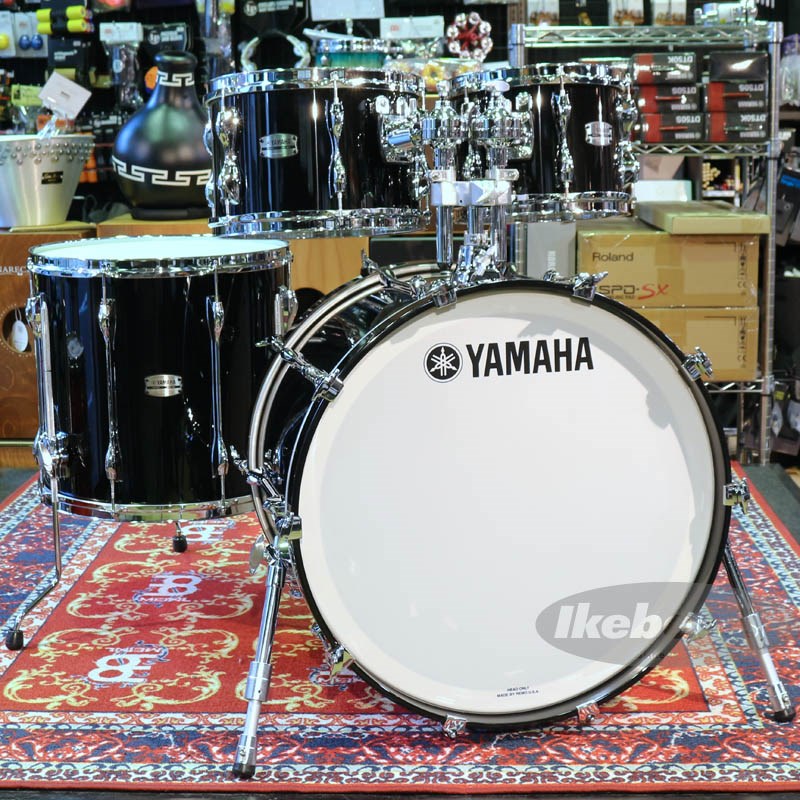 【ヤマハアブソルートドラムショップ限定キャンペーン対象品！】Recording Custom 4pc Drum Kit - ソリッドブラック [RBB2216 SOB ＋ RBP6F3 SOB] YAMAHA (新品)｜イケベ楽器ショップ