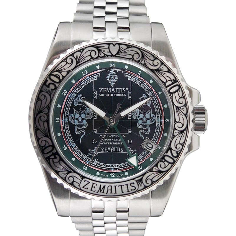【春得セール】 Watch [ZWDF24SS/スカル＆スネーク・デザイン] ZEMAITIS (新品)