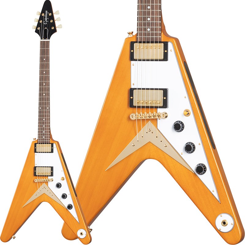 クリーム色 フライングV エレキギター 楽天市場】(お取り寄せ商品)Epiphone 1958 Korina Flying V