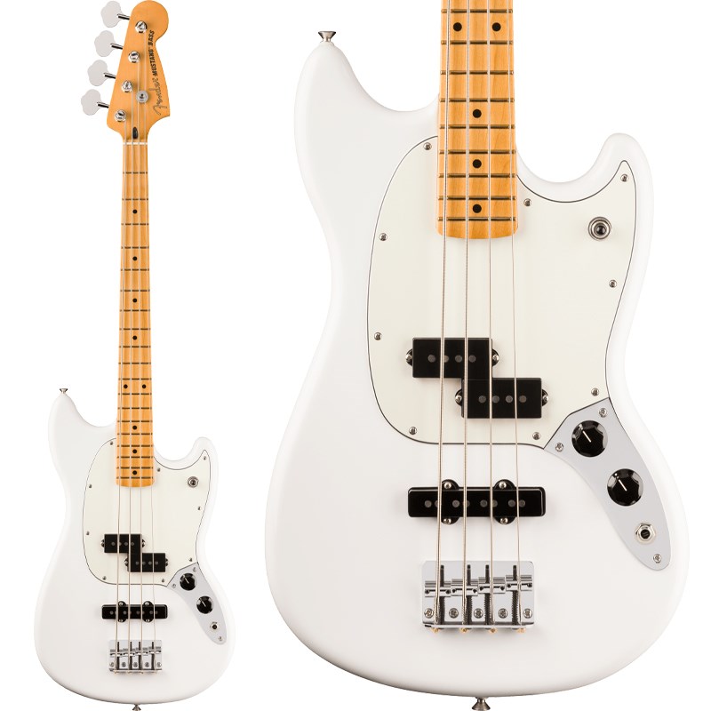 【入荷待ち、ご予約受付中】 Player II Mustang Bass PJ (Polar White/Maple) Fender MEX (新品)